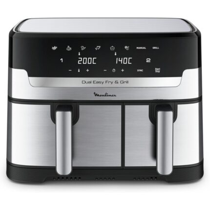 Moulinex EZ905D20 4 L Double Friteuse et Grill Numérique